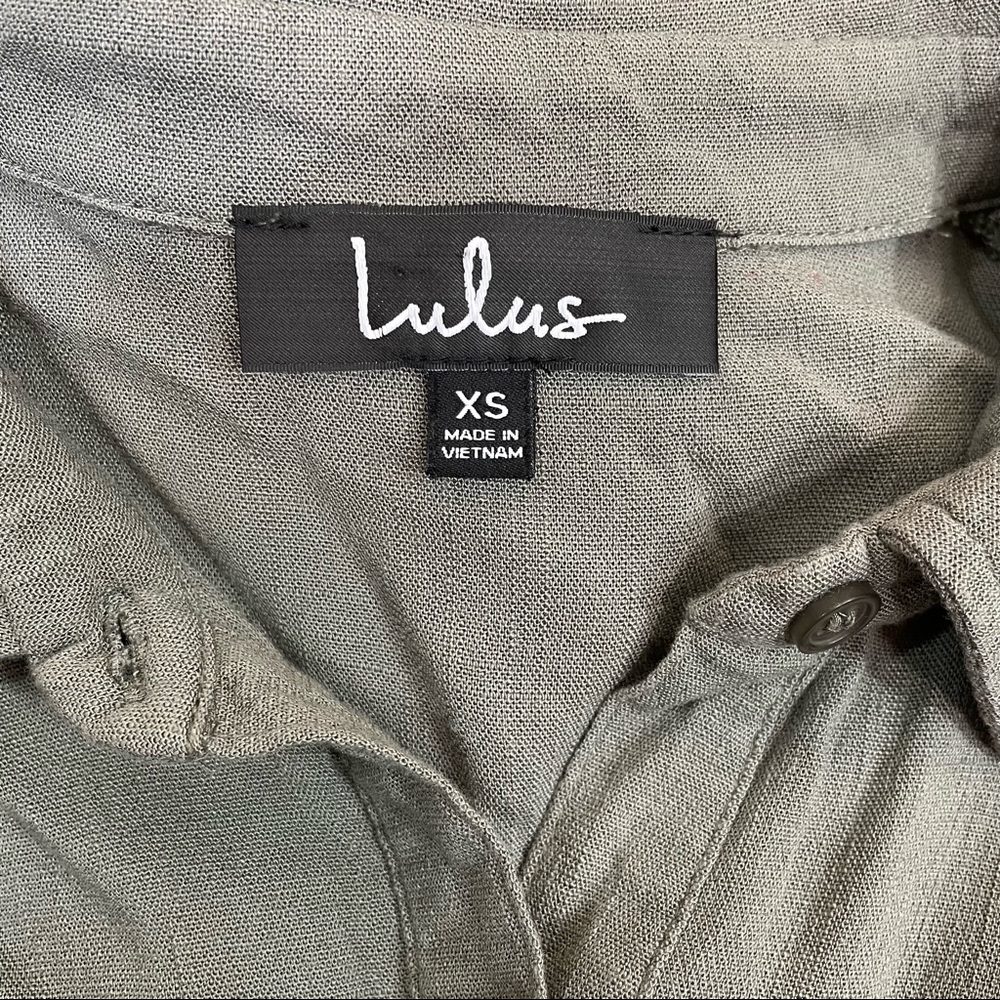 Lulus Olive Green Button Down Shirt Dress - Picture 6 of 10